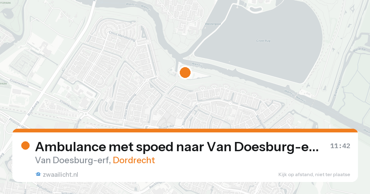 Ambulance met spoed naar Van Doesburg-erf in Dordrecht — 23 aug 2026
