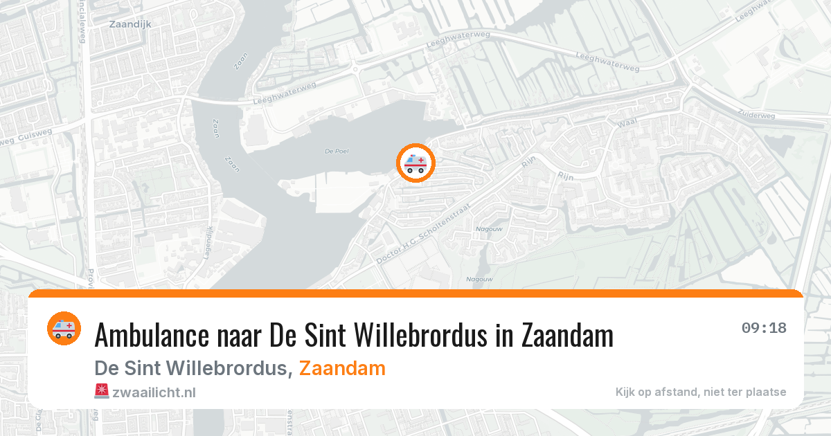 Ambulance naar De Sint Willebrordus in Zaandam — 14 mrt 2026