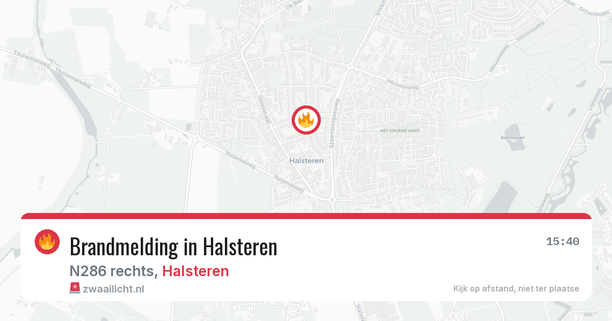 Brandmelding in Halsteren — 10 jun 2026