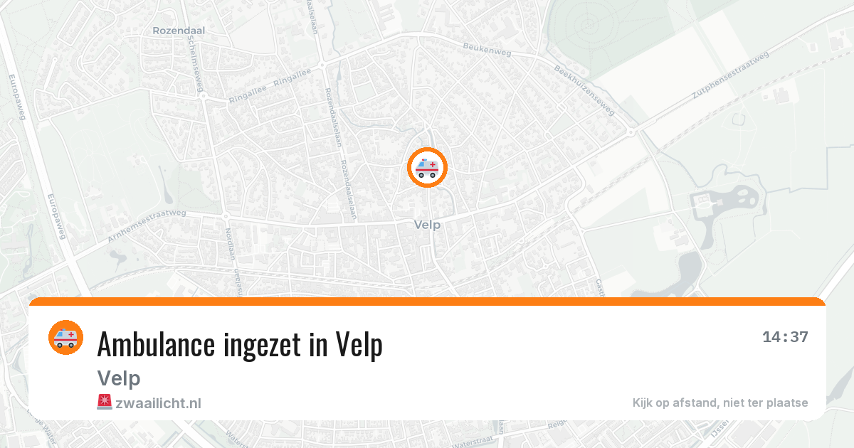 Ambulance ingezet in Velp — 17 jun 2026