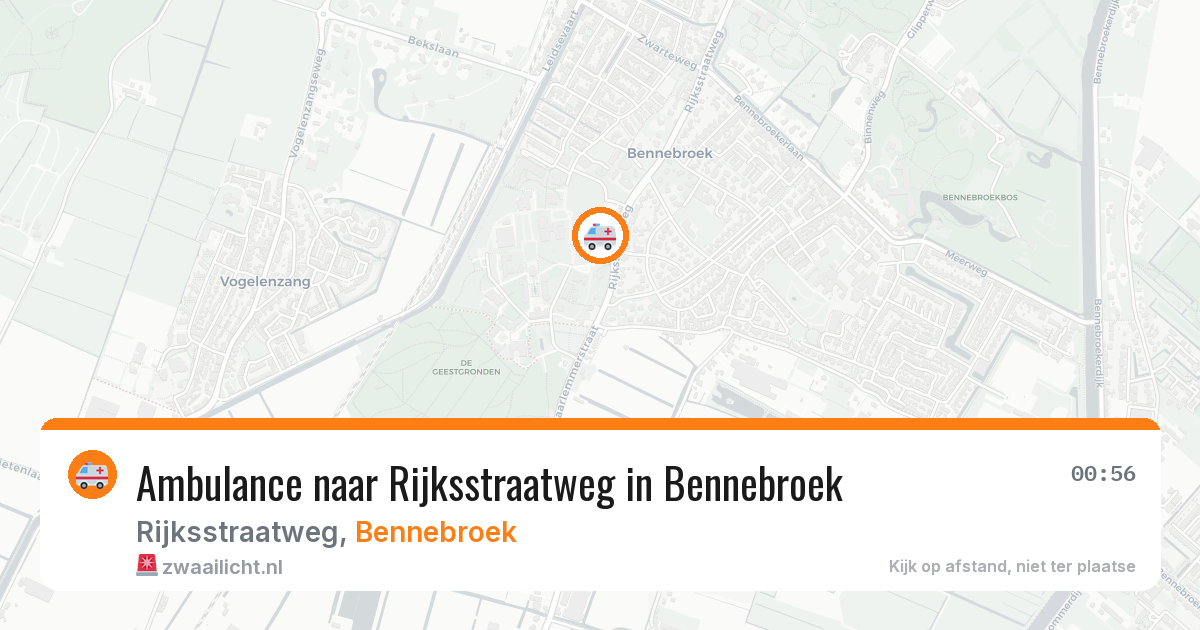 Ambulance naar Rijksstraatweg in Bennebroek — 4 jul 2026