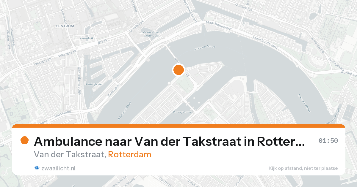 Ambulance naar Van der Takstraat in Rotterdam — 23 aug 2026