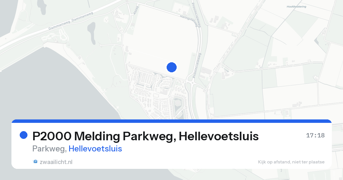 P2000 Melding Parkweg, Hellevoetsluis — 20 aug 2026
