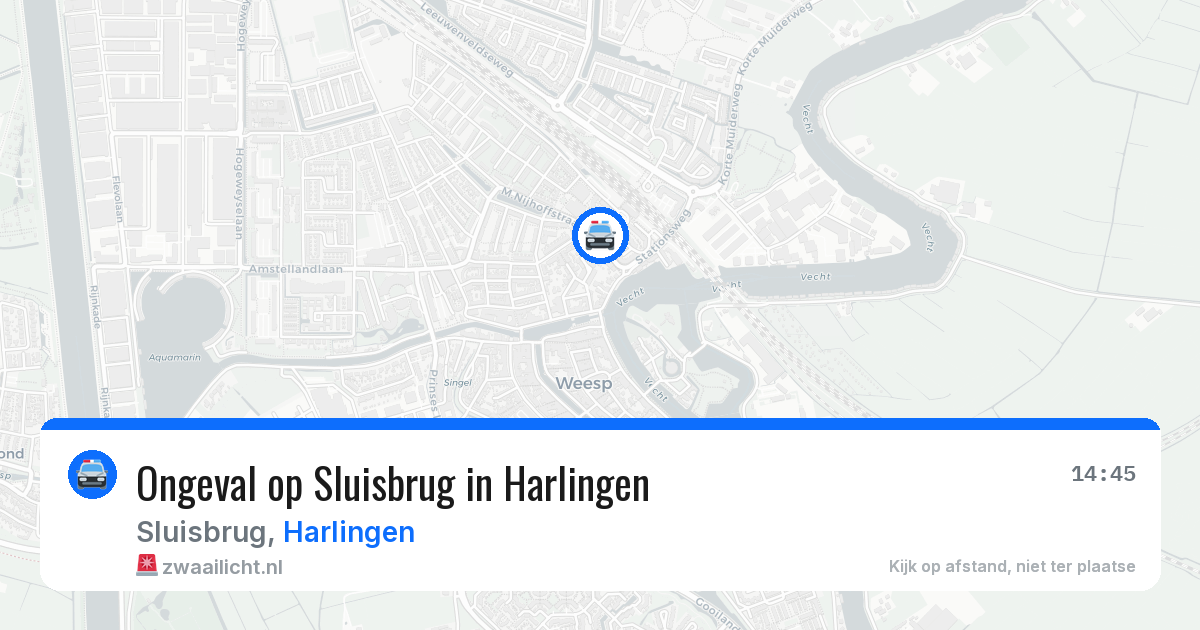 Ongeval op Sluisbrug in Harlingen — 23 apr 2026