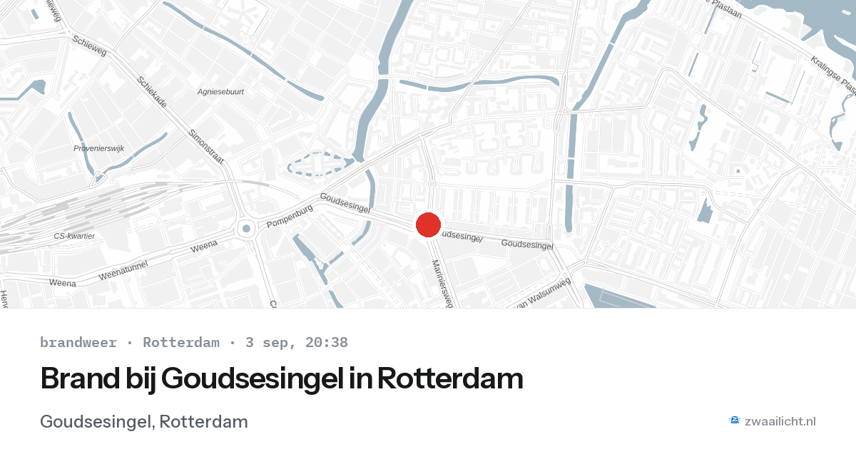 Brand bij Goudsesingel in Rotterdam — 3 sep 2026