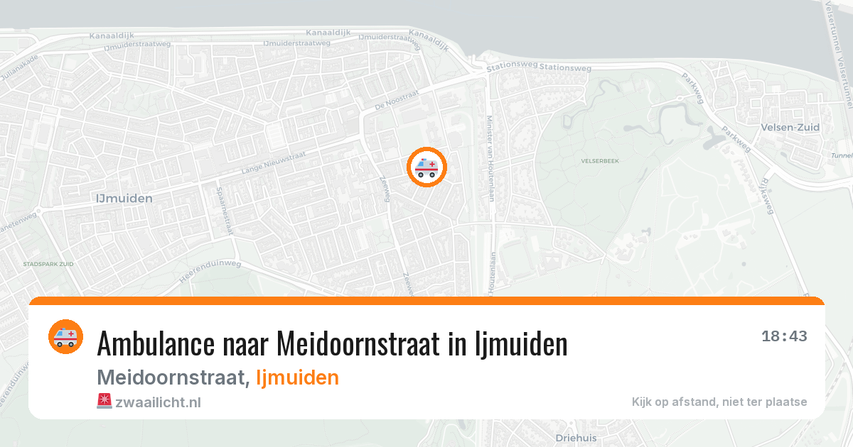 Ambulance naar Meidoornstraat in Ijmuiden — 24 mei 2026
