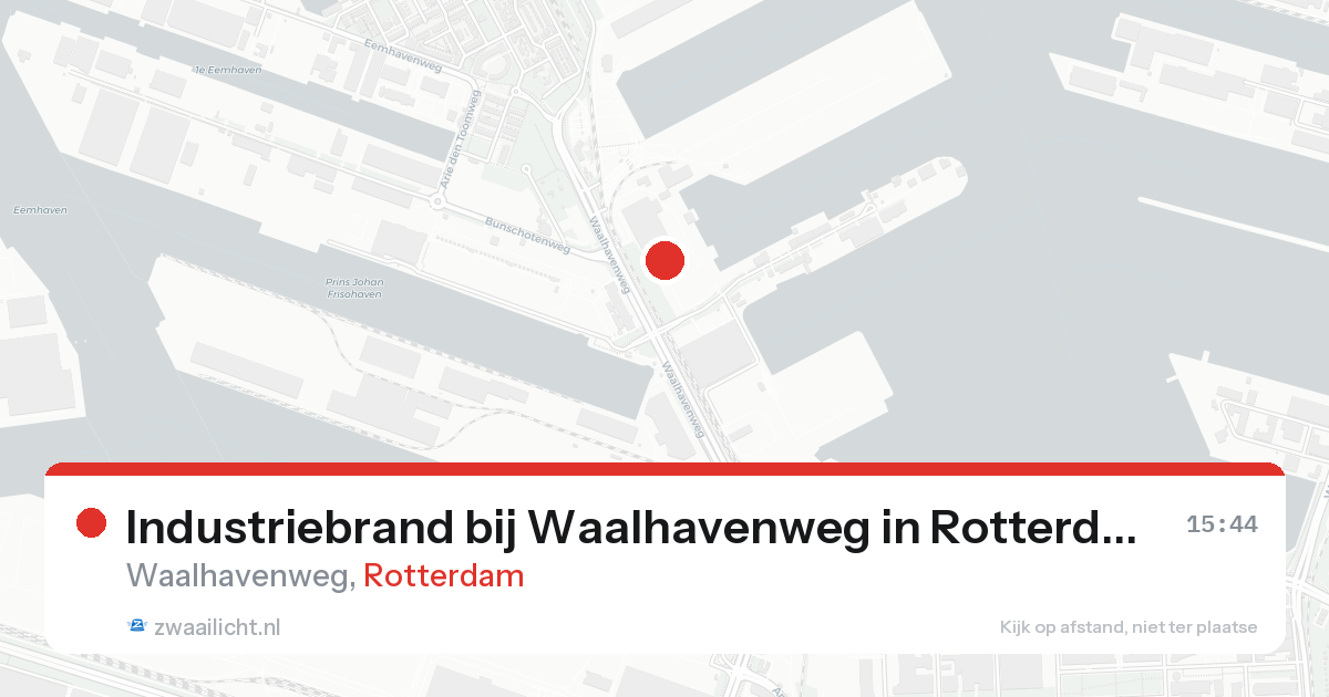Industriebrand bij Waalhavenweg in Rotterdam — 19 aug 2026