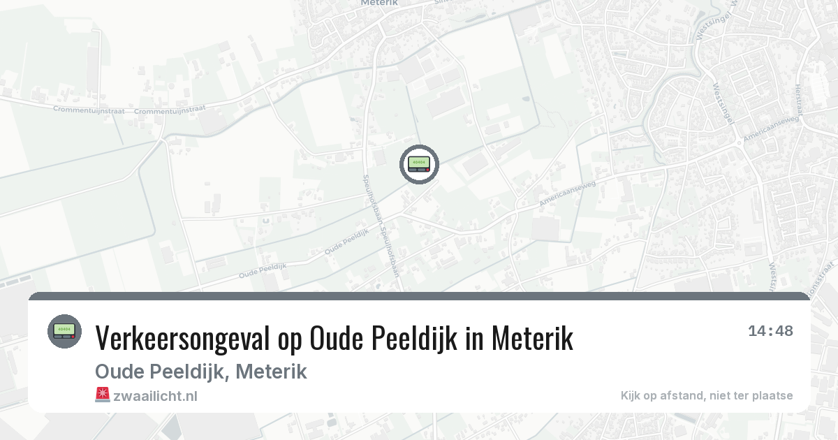 Verkeersongeval op Oude Peeldijk in Meterik — 13 jul 2026