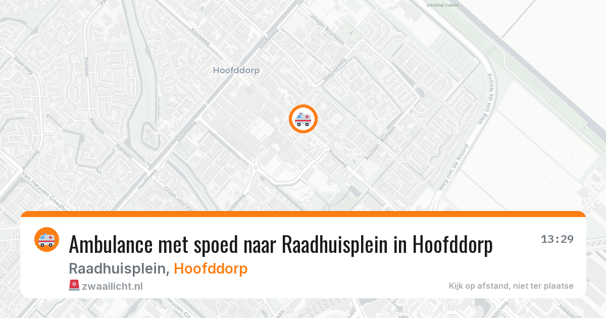 Ambulance met spoed naar Raadhuisplein in Hoofddorp — 8 feb 2026