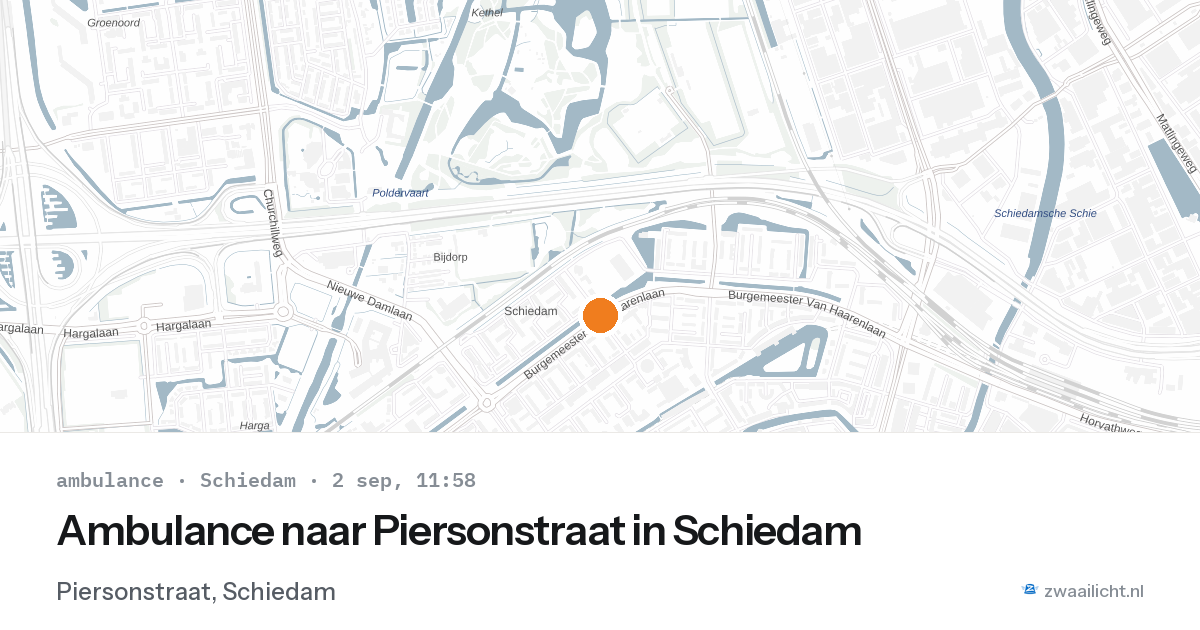 Ambulance naar Piersonstraat in Schiedam — 2 sep 2026