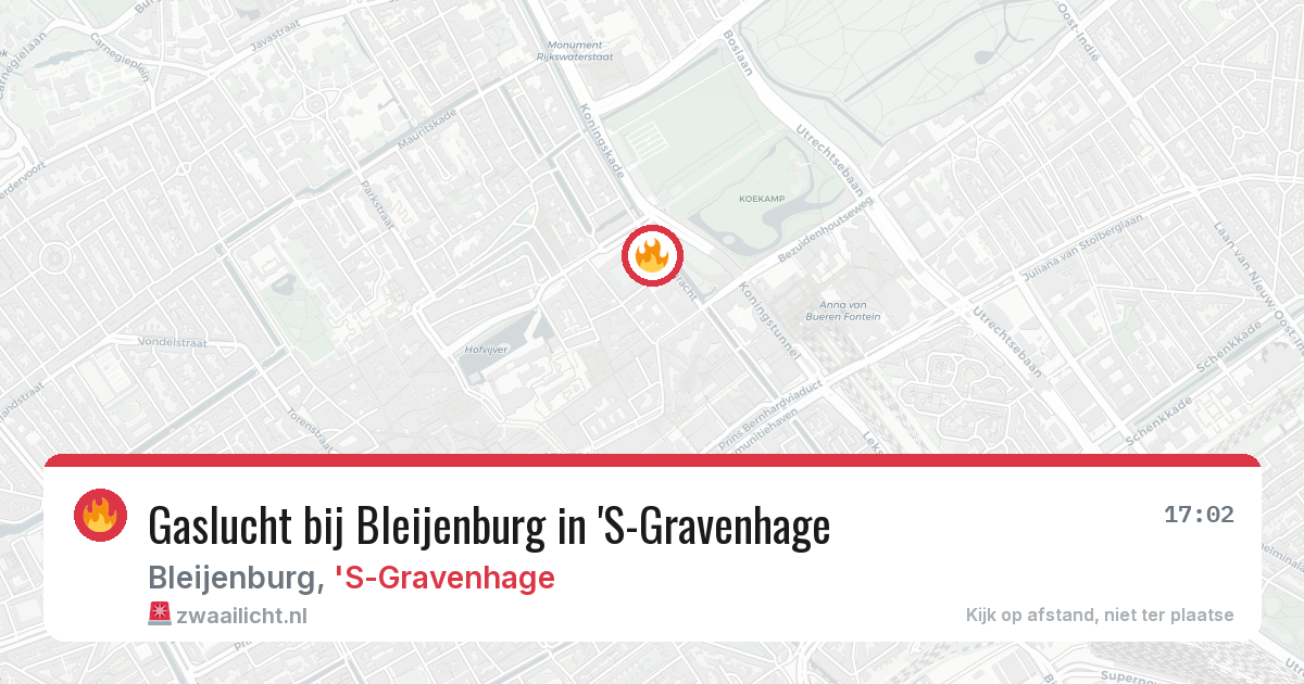 Gaslucht bij Bleijenburg in 'S-Gravenhage — 30 jun 2026