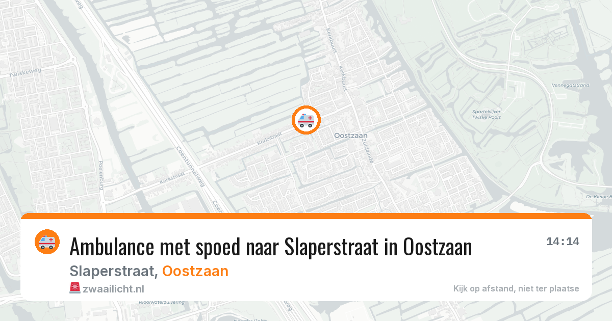 Ambulance met spoed naar Slaperstraat in Oostzaan — 22 mrt 2026