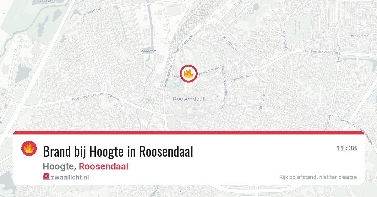 Brand bij Hoogte in Roosendaal — 28 jun 2026