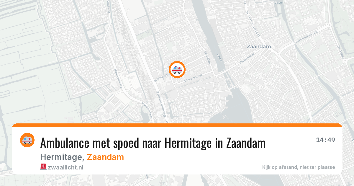 Ambulance met spoed naar Hermitage in Zaandam — 9 jul 2026