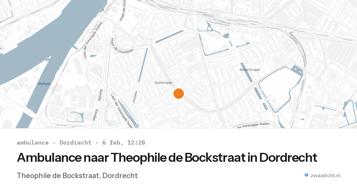 Ambulance naar Theophile de Bockstraat in Dordrecht — 6 feb 2026