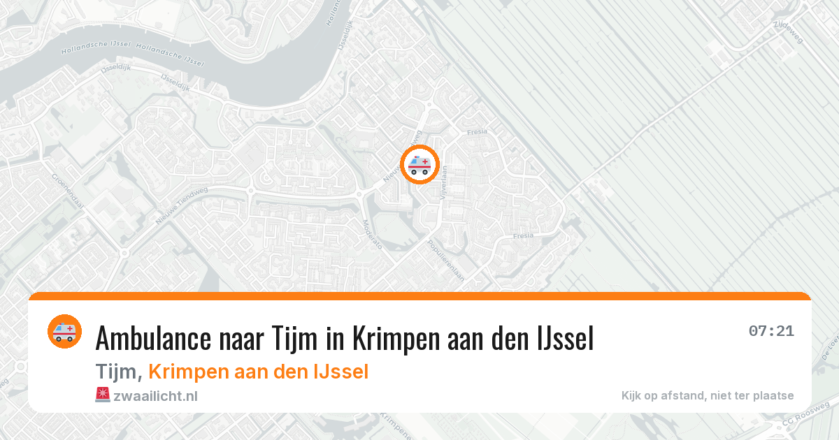 Ambulance naar Tijm in Krimpen aan den IJssel — 2 apr 2026