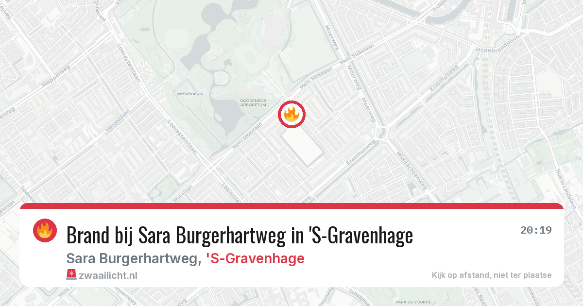 Brand bij Sara Burgerhartweg in 'S-Gravenhage — 8 aug 2026