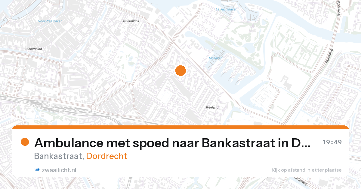 Ambulance met spoed naar Bankastraat in Dordrecht — 28 aug 2026