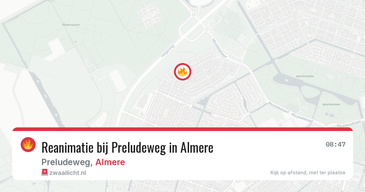 Reanimatie bij Preludeweg in Almere — 14 jun 2026
