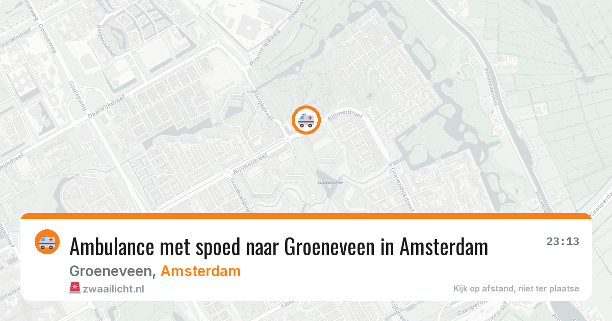 Ambulance met spoed naar Groeneveen in Amsterdam — 31 jul 2026
