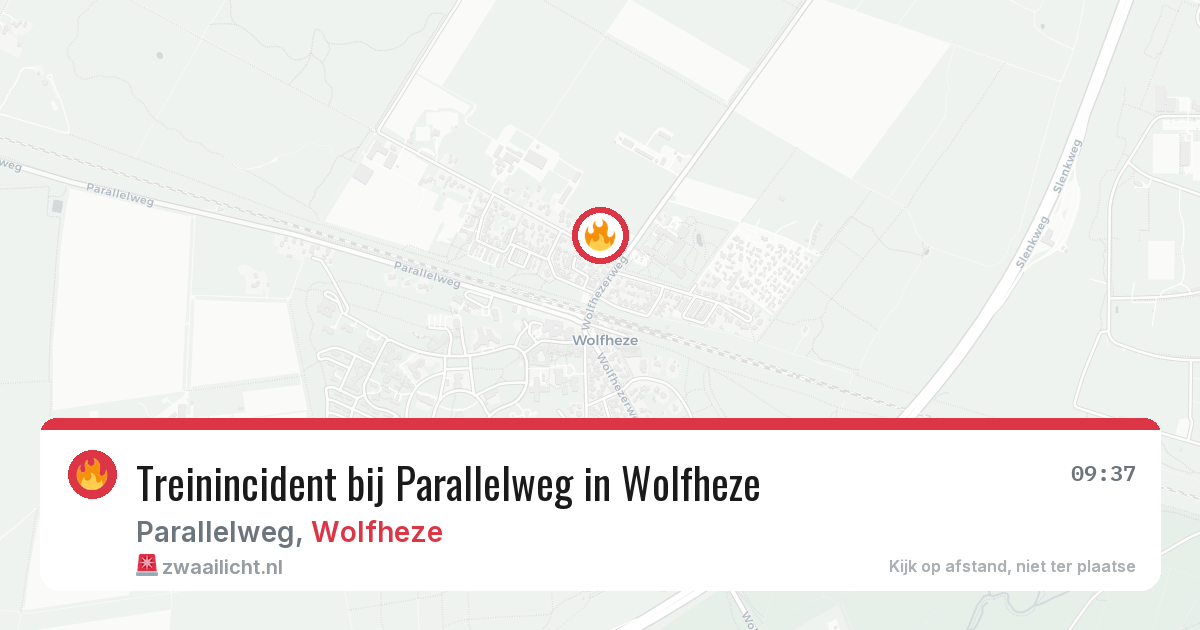 Treinincident bij Parallelweg in Wolfheze — 2 mrt 2026