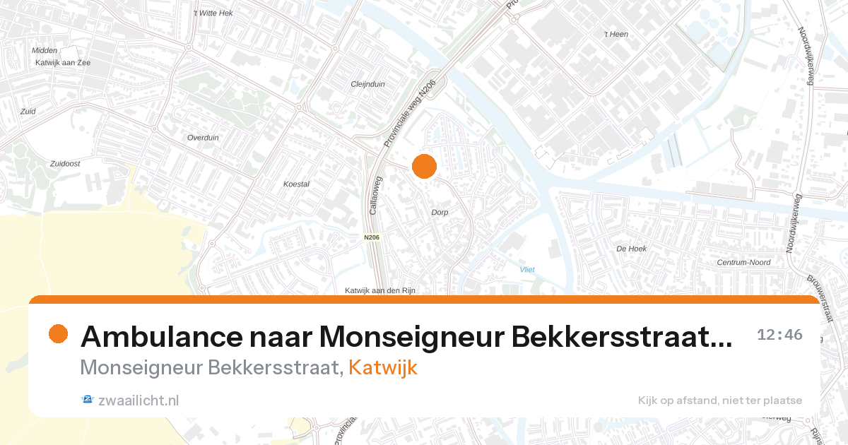 Ambulance naar Monseigneur Bekkersstraat in Katwijk — 30 mrt 2026