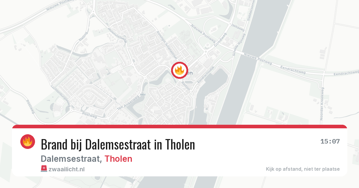 Brand bij Dalemsestraat in Tholen — 1 aug 2026