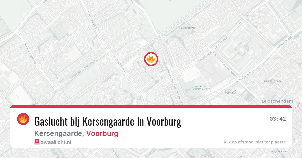 Gaslucht bij Kersengaarde in Voorburg — 21 mrt 2026