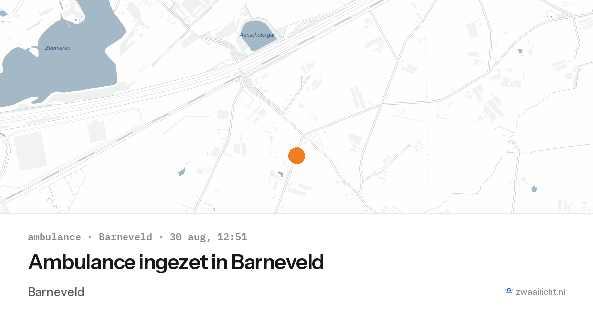 Ambulance ingezet in Barneveld — 30 aug 2026