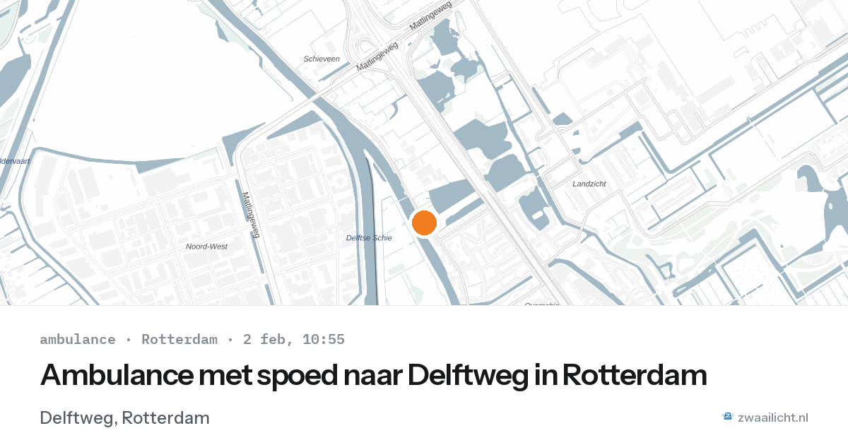 Ambulance met spoed naar Delftweg in Rotterdam — 2 feb 2026