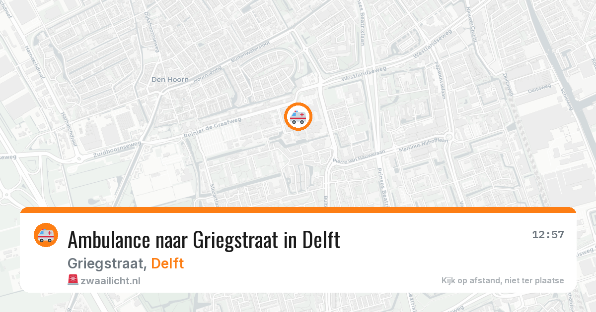 Ambulance naar Griegstraat in Delft — 4 jul 2026