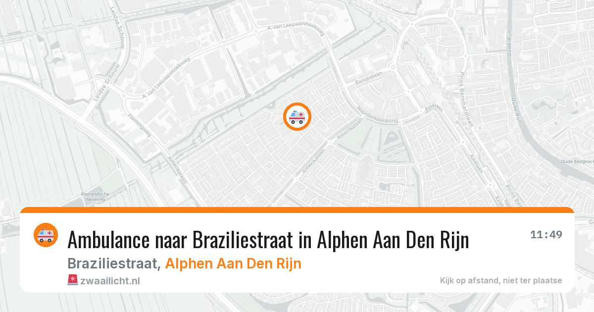 Ambulance naar Braziliestraat in Alphen Aan Den Rijn — 17 mei 2026