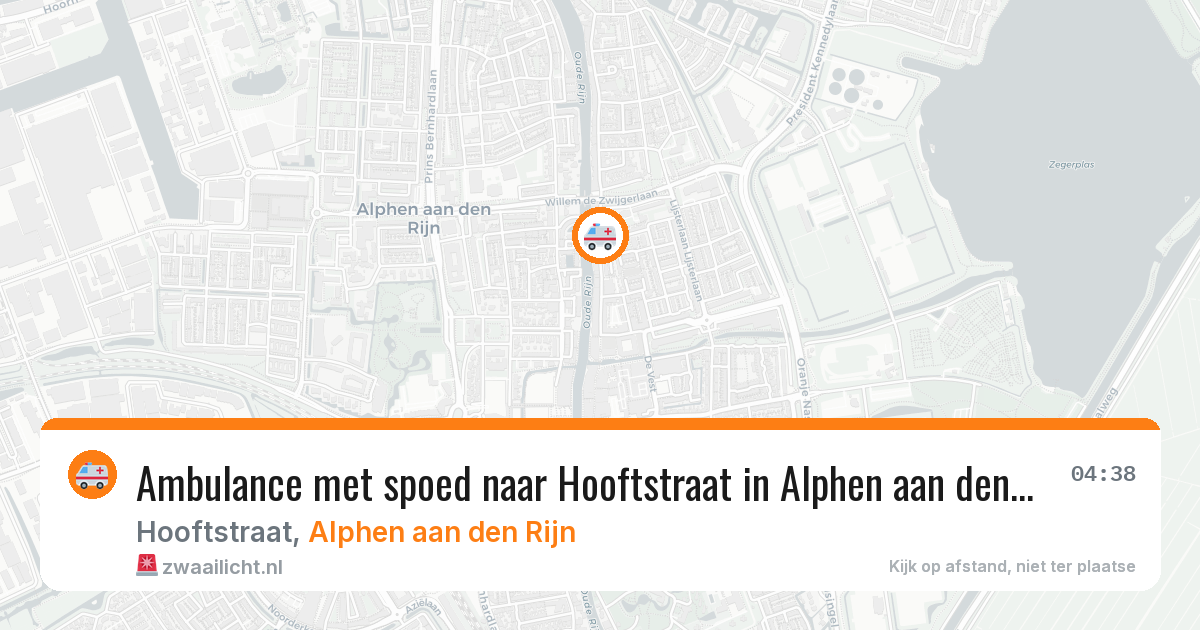 Ambulance met spoed naar Hooftstraat in Alphen aan den Rijn — 23 jan 2026