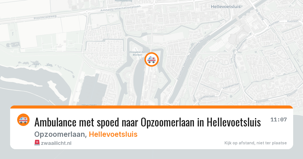 Ambulance met spoed naar Opzoomerlaan in Hellevoetsluis — 29 mei 2026