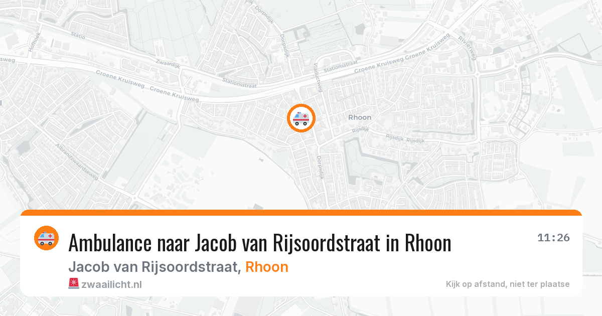 Ambulance naar Jacob van Rijsoordstraat in Rhoon — 19 mei 2026