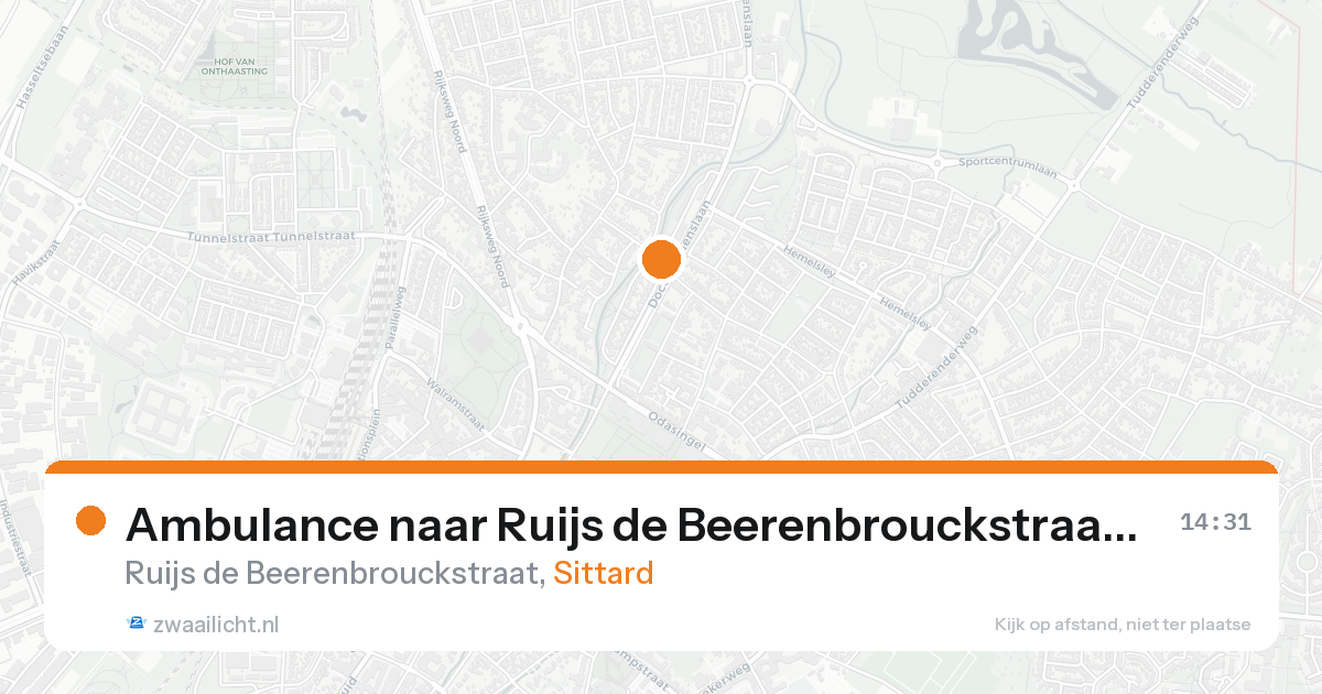 Ambulance naar Ruijs de Beerenbrouckstraat in Sittard — 12 aug 2026