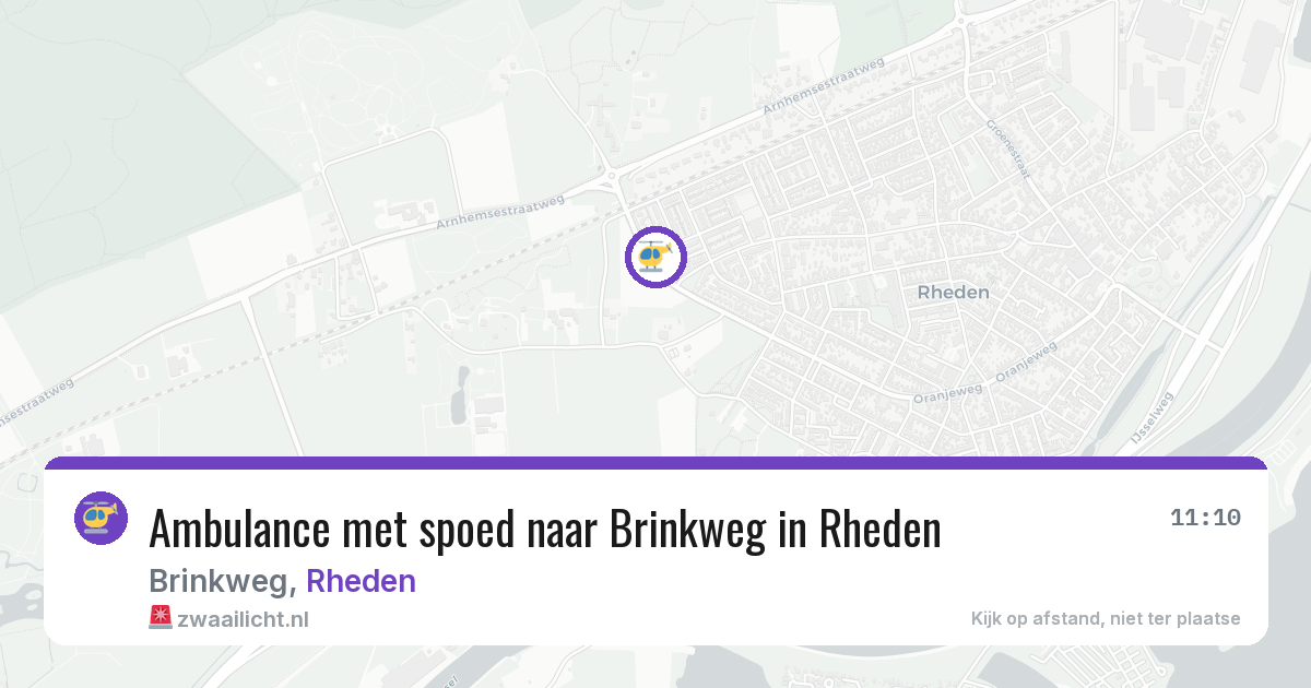 Ambulance met spoed naar Brinkweg in Rheden — 8 jun 2026