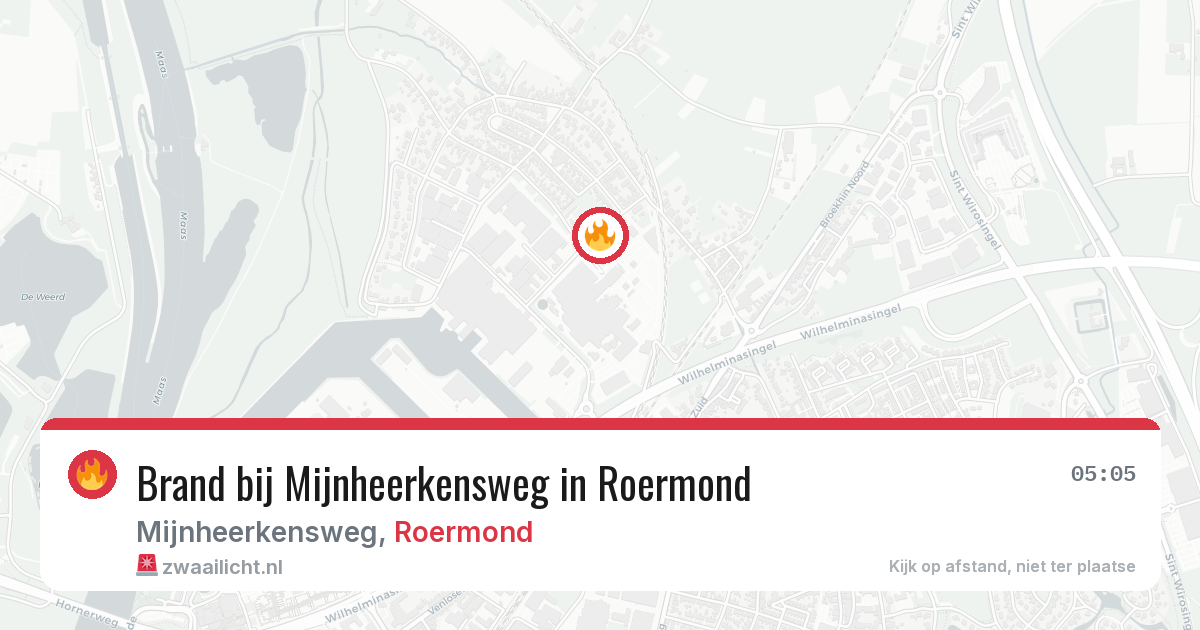 Brand bij Mijnheerkensweg in Roermond — 22 jul 2026