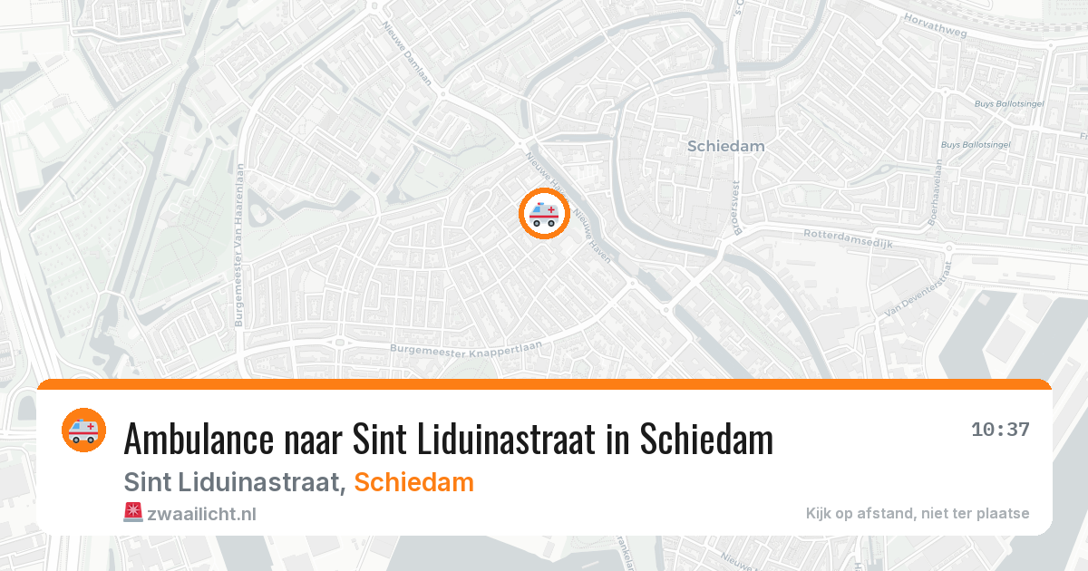 Ambulance naar Sint Liduinastraat in Schiedam — 13 aug 2026