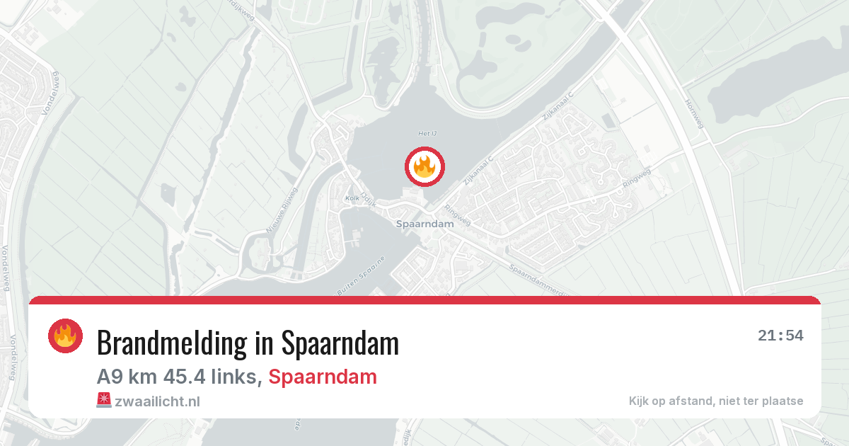 Brandmelding in Spaarndam — 21 apr 2026