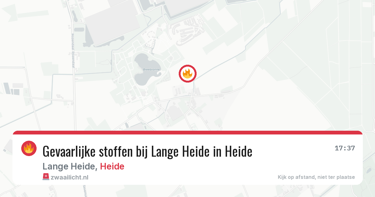 Gevaarlijke stoffen bij Lange Heide in Heide — 23 mei 2026