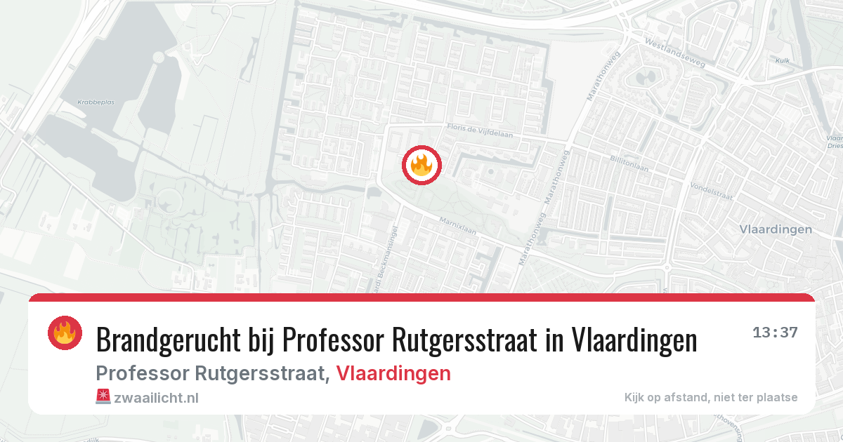 Brandgerucht bij Professor Rutgersstraat in Vlaardingen — 28 apr 2026