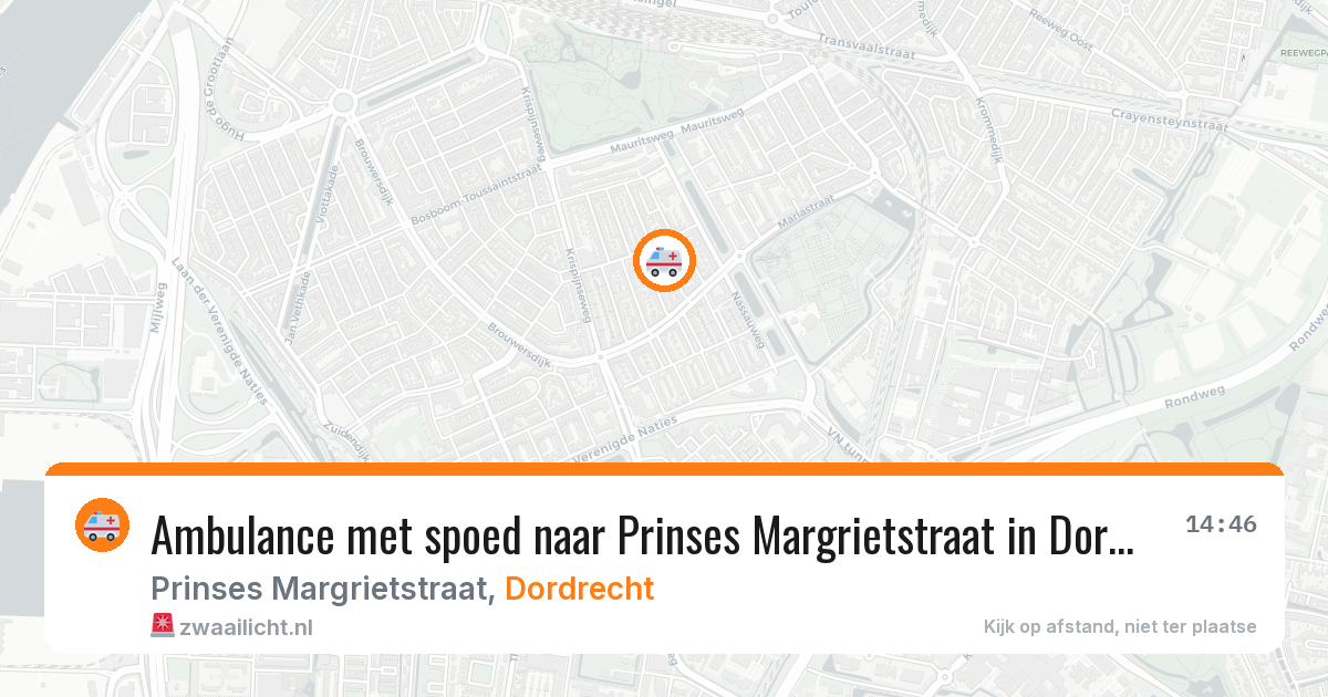 Ambulance met spoed naar Prinses Margrietstraat in Dordrecht — 27 mei 2026