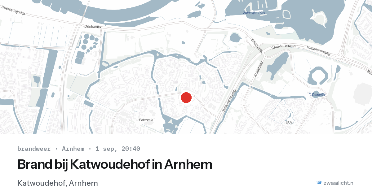 Brand bij Katwoudehof in Arnhem — 1 sep 2026