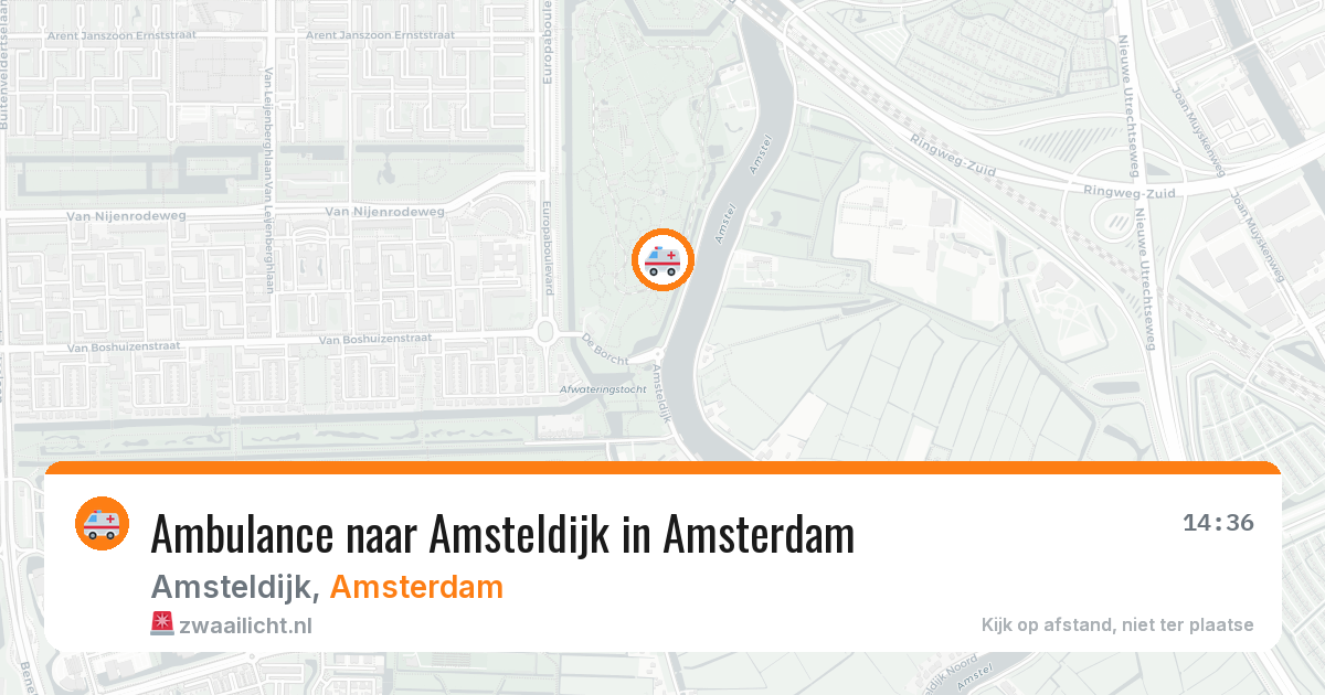 Ambulance naar Amsteldijk in Amsterdam — 9 jul 2026