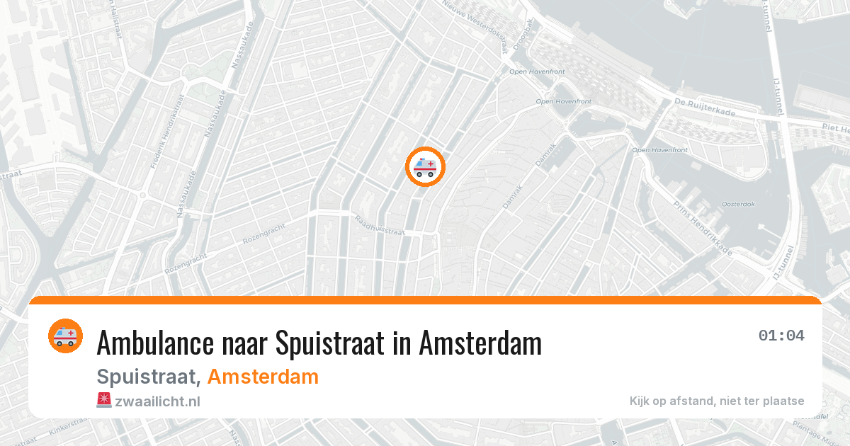 Ambulance naar Spuistraat in Amsterdam — 10 aug 2026
