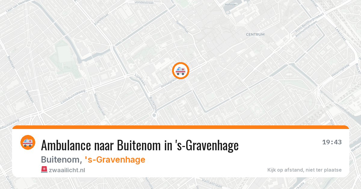 Ambulance naar Buitenom in 's-Gravenhage — 20 mrt 2026