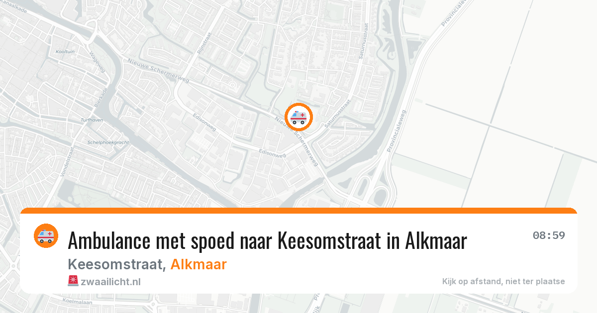 Ambulance met spoed naar Keesomstraat in Alkmaar — 17 mrt 2026