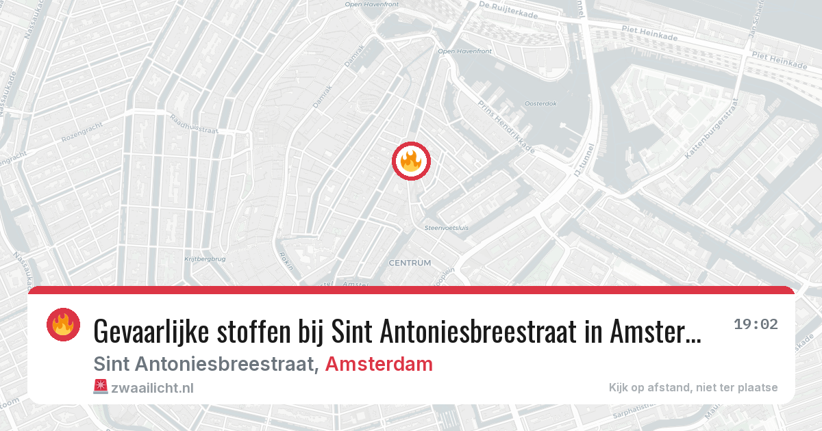 Gevaarlijke stoffen bij Sint Antoniesbreestraat in Amsterdam — 7 apr 2026