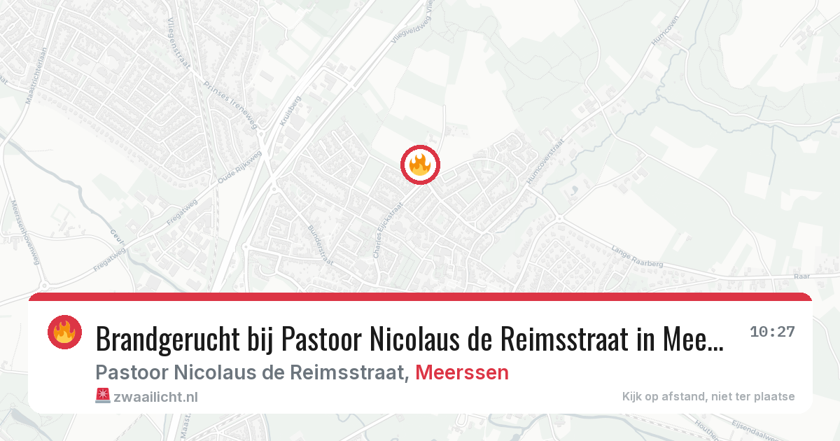 Brandgerucht bij Pastoor Nicolaus de Reimsstraat in Meerssen — 5 mei 2026